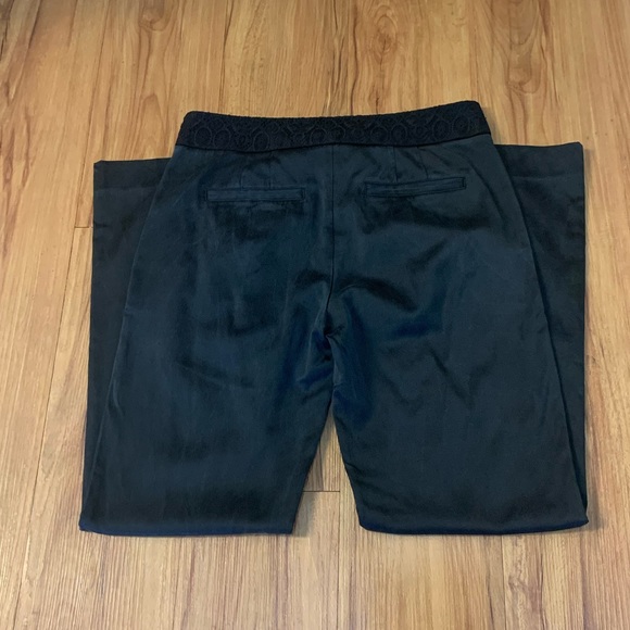 Tory Burch Black Silk Straight Leg Dress Pants - Picture 5 of 8